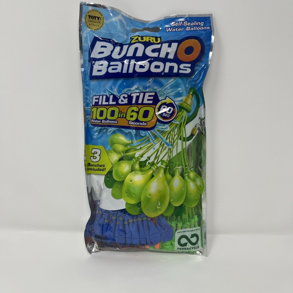 Bunch O Balloons, 100 Self-Sealing Water Balloons in 3 Bunches (Assorted Colors)